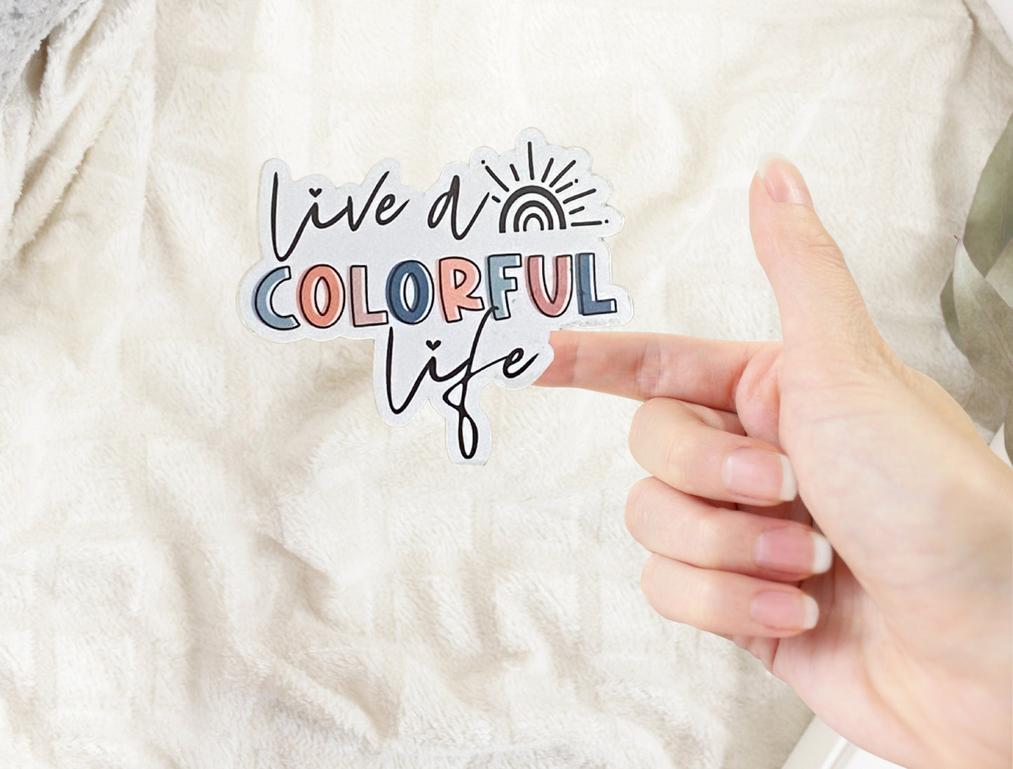 Live a Colorful Life, Bible Verse, Inspirational Decal, Waterproof Sticker, Trending Now, Bible Journaling, Quotes about Life, Canva Quotes
