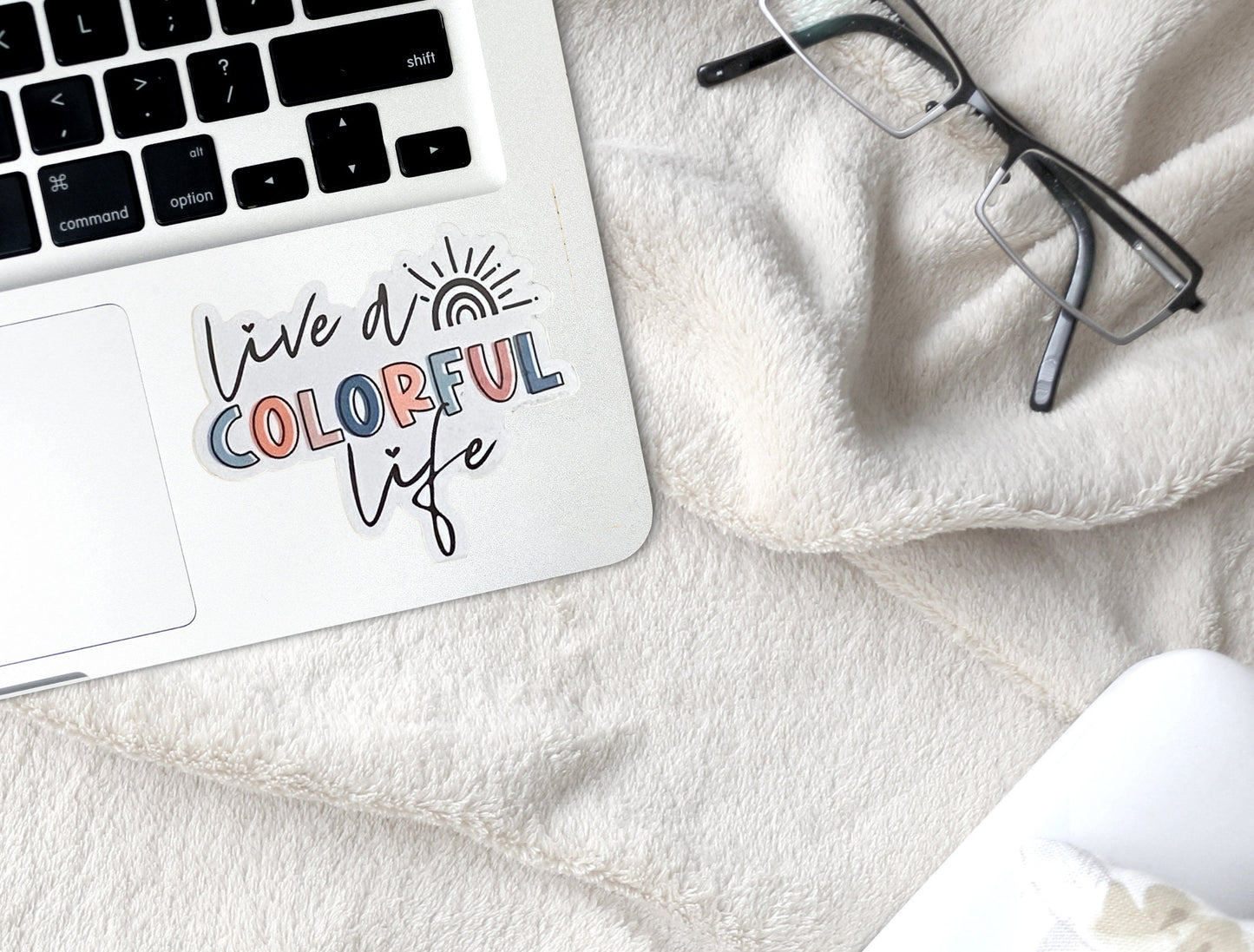 Live a Colorful Life, Bible Verse, Inspirational Decal, Waterproof Sticker, Trending Now, Bible Journaling, Quotes about Life, Canva Quotes