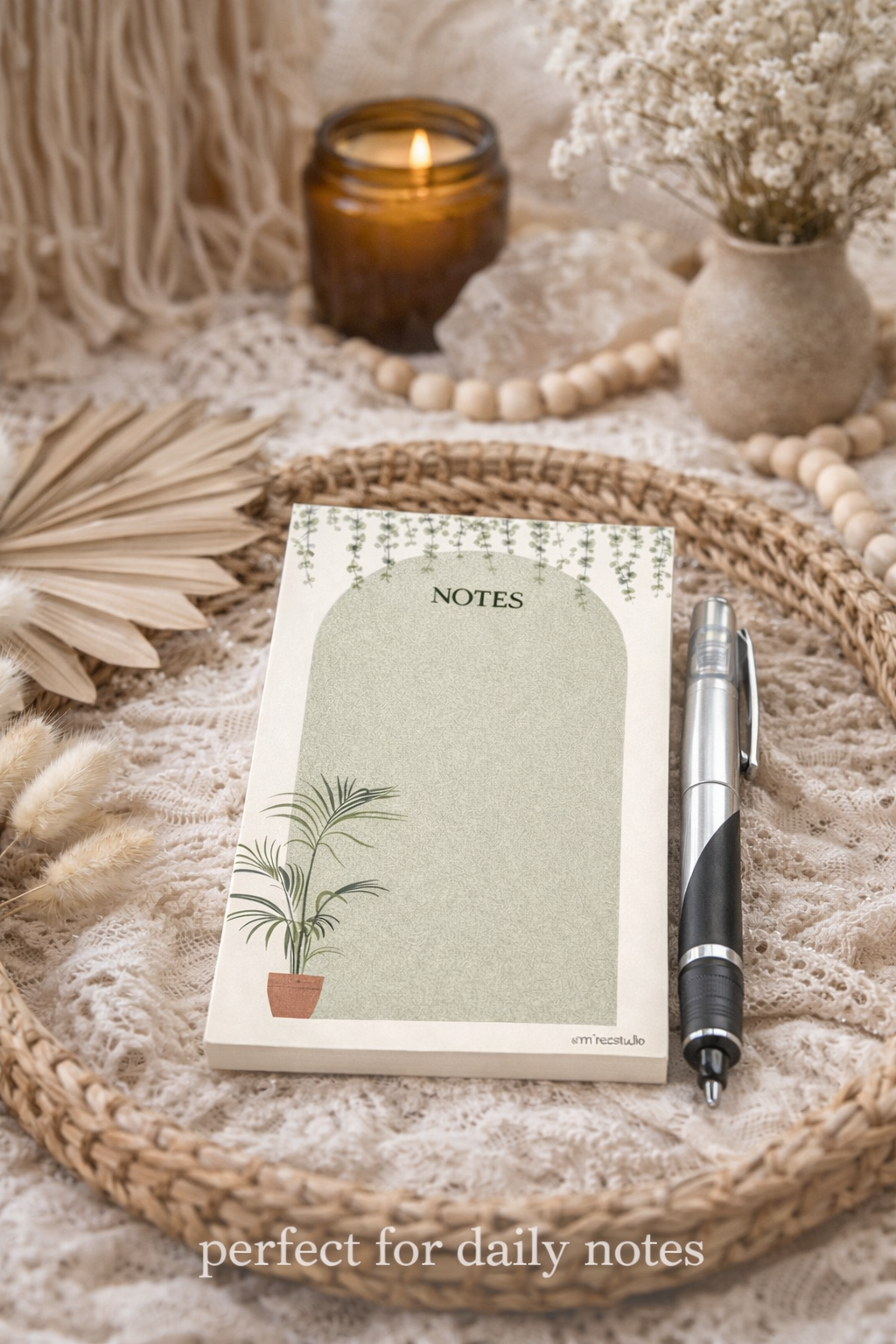 Plant Lover Notepad | 4x6 or 5x7 Botanical Notes Pad (50 Blank Tear-Off Sheets)