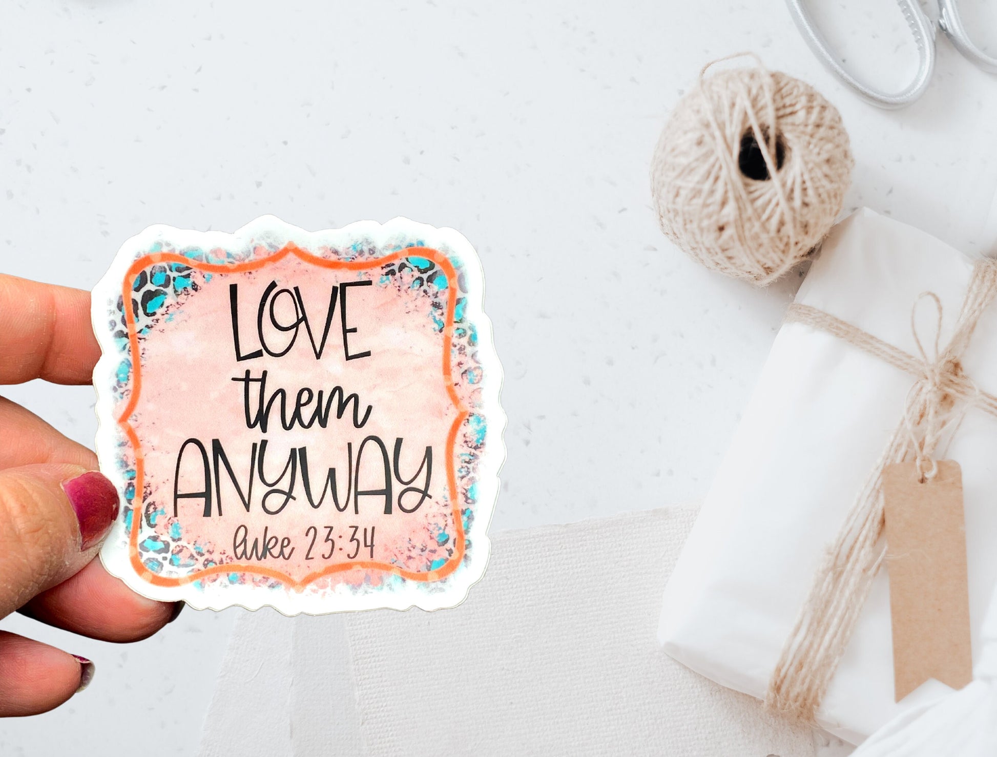 Love Them Anyway, Bible Verse, Inspirational Decals, Waterproof Stickers, Trending Now, Bible Journaling, Bible Verse gift for Women