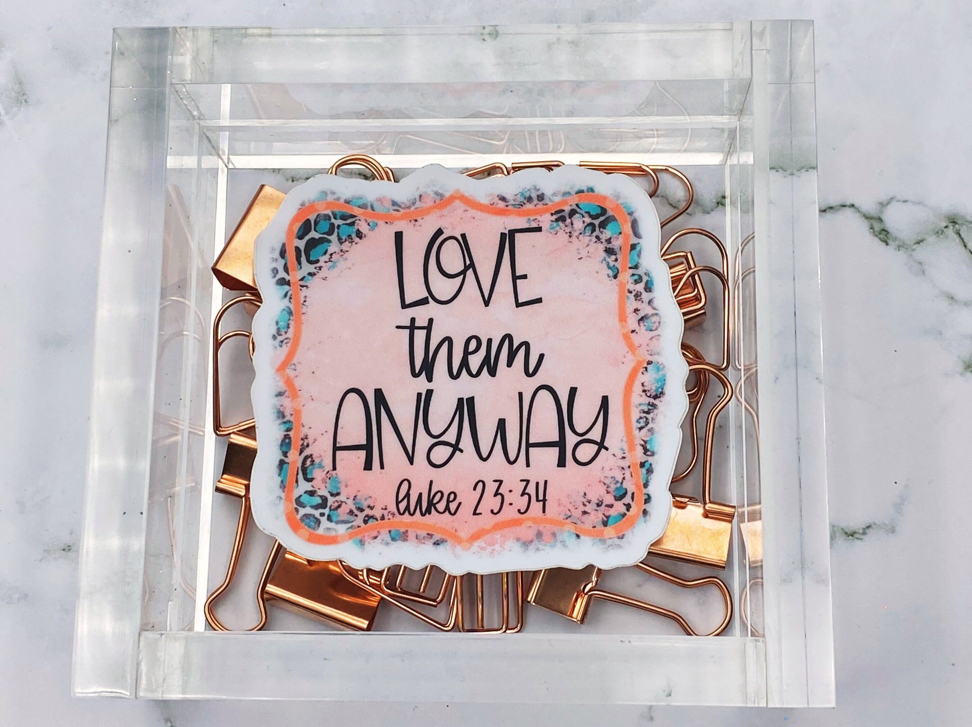 Love Them Anyway, Bible Verse, Inspirational Decals, Waterproof Stickers, Trending Now, Bible Journaling, Bible Verse gift for Women